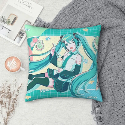 Cushion Covers Anime Hatsune Miku Pillow Case Awesome Decor Pillowcover for Living Room 40*40cm
