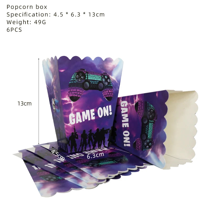Hot Shooting Game Fortnition Birthday Decoration Disposable Tableware Plate Tablecloh Cup Baby Shower Boys Party Supplies and more