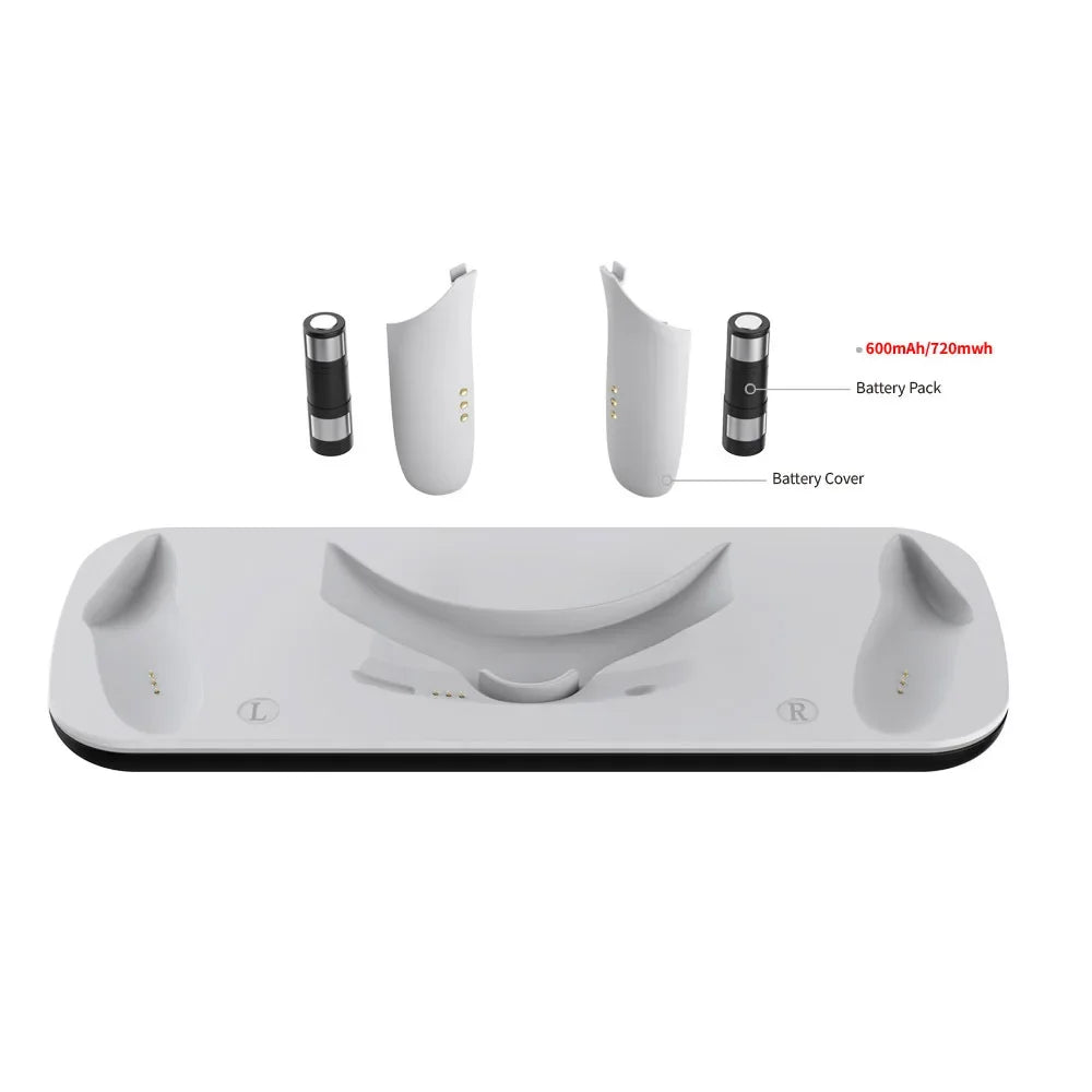 For Oculus Quest 3 VR Headset Charging Dock Dual Controller Contact Charger Stand With LED Light For Meta Quest 3 Charge Station
