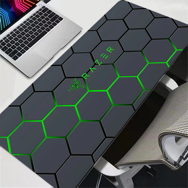 RAZER Mouse pad Computer Laptop Anime hexagon Keyboard Mouse Mat Large Razer Mousepad Keyboards Gamers Decoracion New Desk Mat