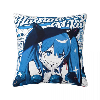 Cushion Covers Anime Hatsune Miku Pillow Case Awesome Decor Pillowcover for Living Room 40*40cm