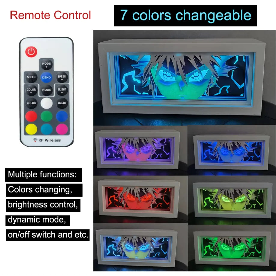 Paper Cut Out Anime Led Light Box  Desk Light for Bedroom Decoration Child Birthday Gift Manga Table Lamps Lightbox