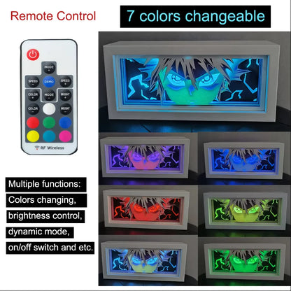 Paper Cut Out Anime Led Light Box  Desk Light for Bedroom Decoration Child Birthday Gift Manga Table Lamps Lightbox