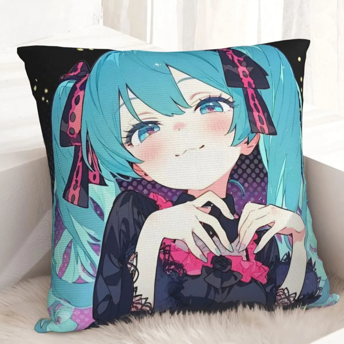 Cushion Covers Anime Hatsune Miku Pillow Case Awesome Decor Pillowcover for Living Room 40*40cm