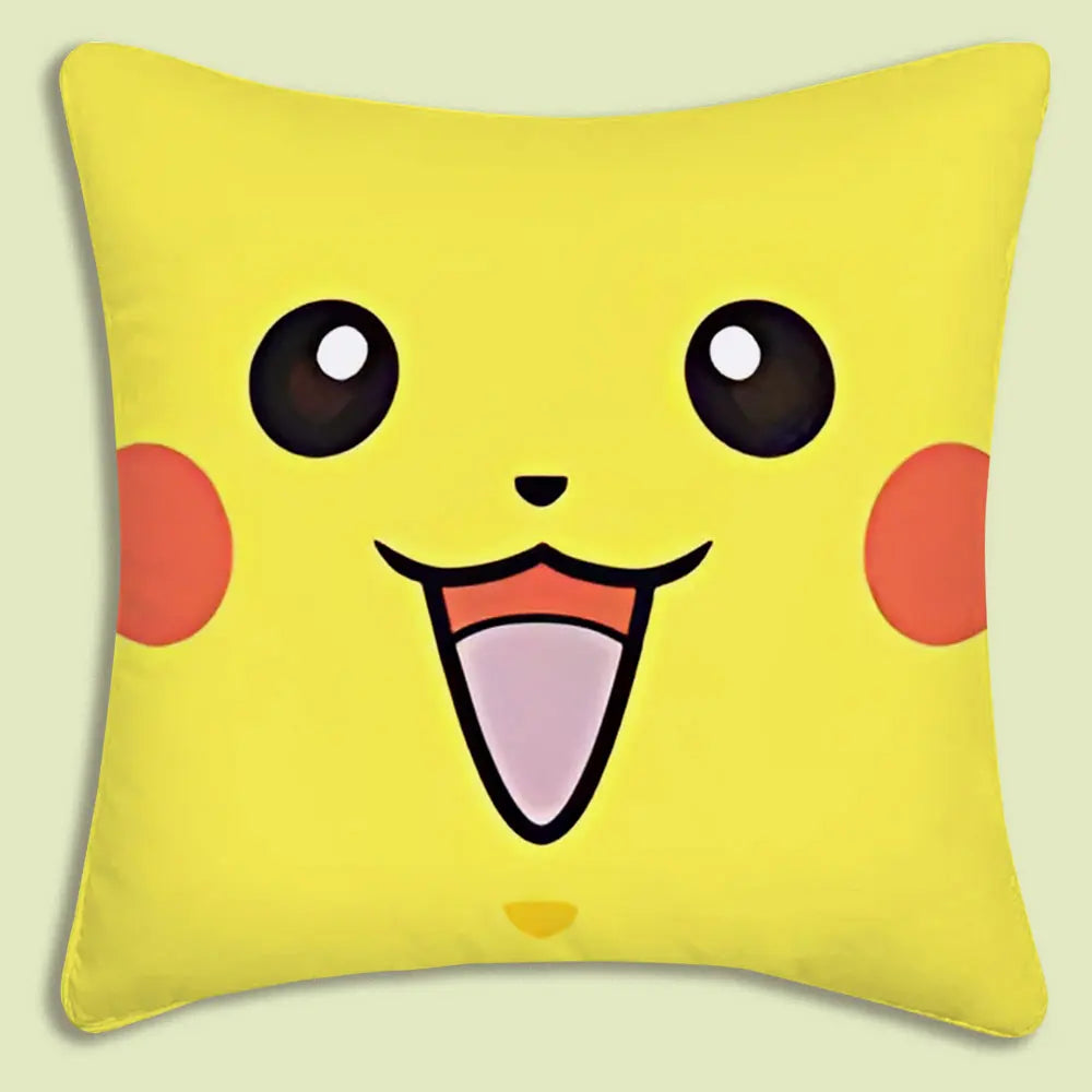 Cushion Covers  Anime P-Pokemon Pillow Covers Cartoon Sofa Decorative Home Double-sided Printing Short Plush Cute Cushion Cover