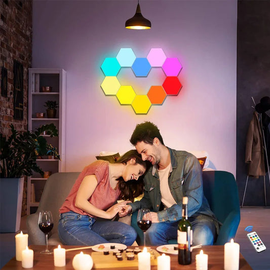 LED Gaming Lighting Magic Color Module Splicing WIFI RGB Music Sync Ambient Sound Capture Modular DIY Decorative Dynamic RGBIC