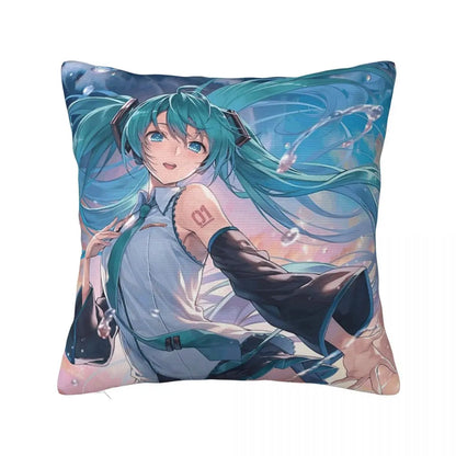 Cushion Covers Anime Hatsune Miku Pillow Case Awesome Decor Pillowcover for Living Room 40*40cm