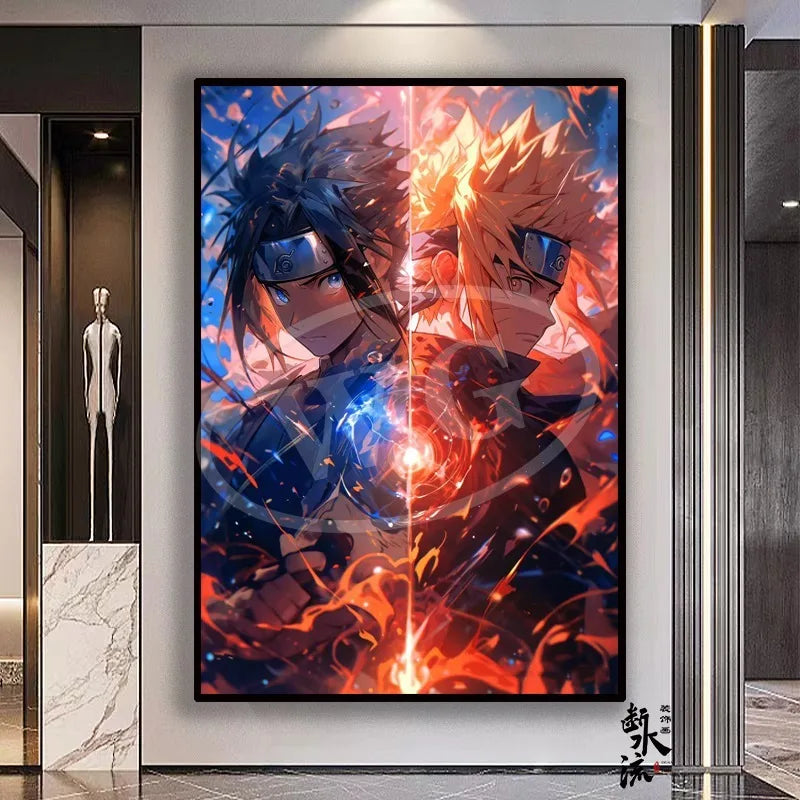 Naruto Anime Decoration Painting, Naruto Kakashi Uchiha Itachi Xiao Organization Poster, Home Entrance Hanging Painting