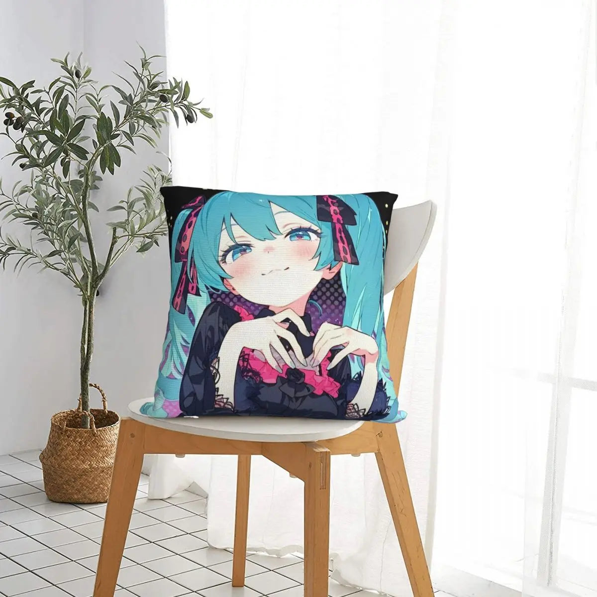 Cushion Covers Anime Hatsune Miku Pillow Case Awesome Decor Pillowcover for Living Room 40*40cm