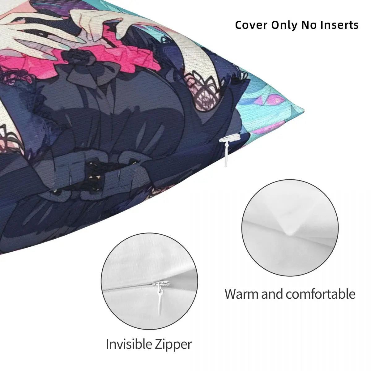 Cushion Covers Anime Hatsune Miku Pillow Case Awesome Decor Pillowcover for Living Room 40*40cm