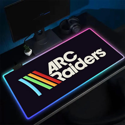 ARC Raiders Mouse Pad Anime Gaming Mouse Pad LED Table Pads Backlit Rubber Desktop XXL RGB Desk Mats