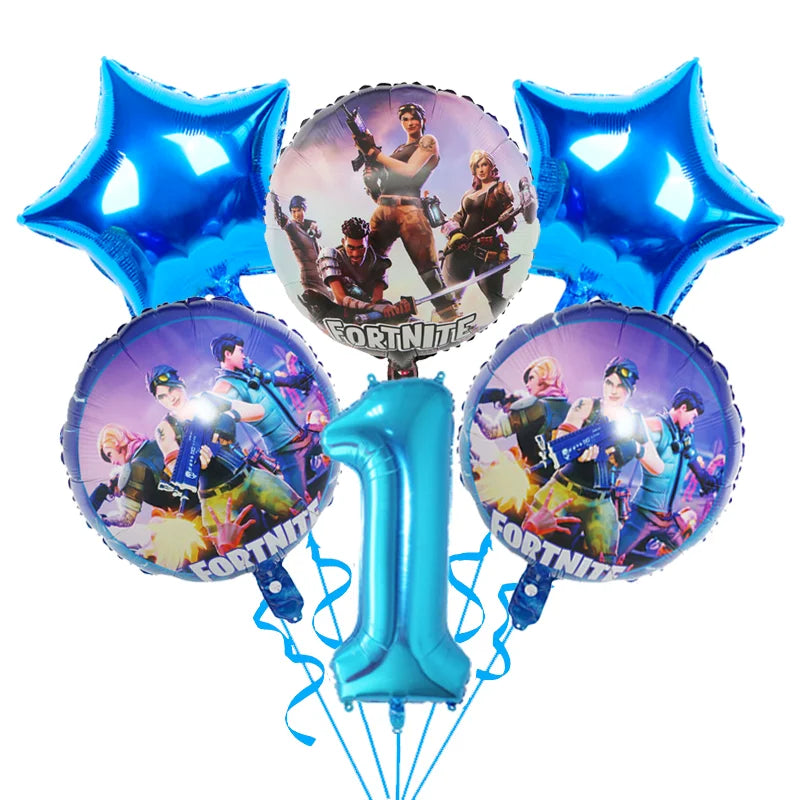 Hot Shooting Game Fortnition Birthday Decoration Disposable Tableware Plate Tablecloh Cup Baby Shower Boys Party Supplies and more
