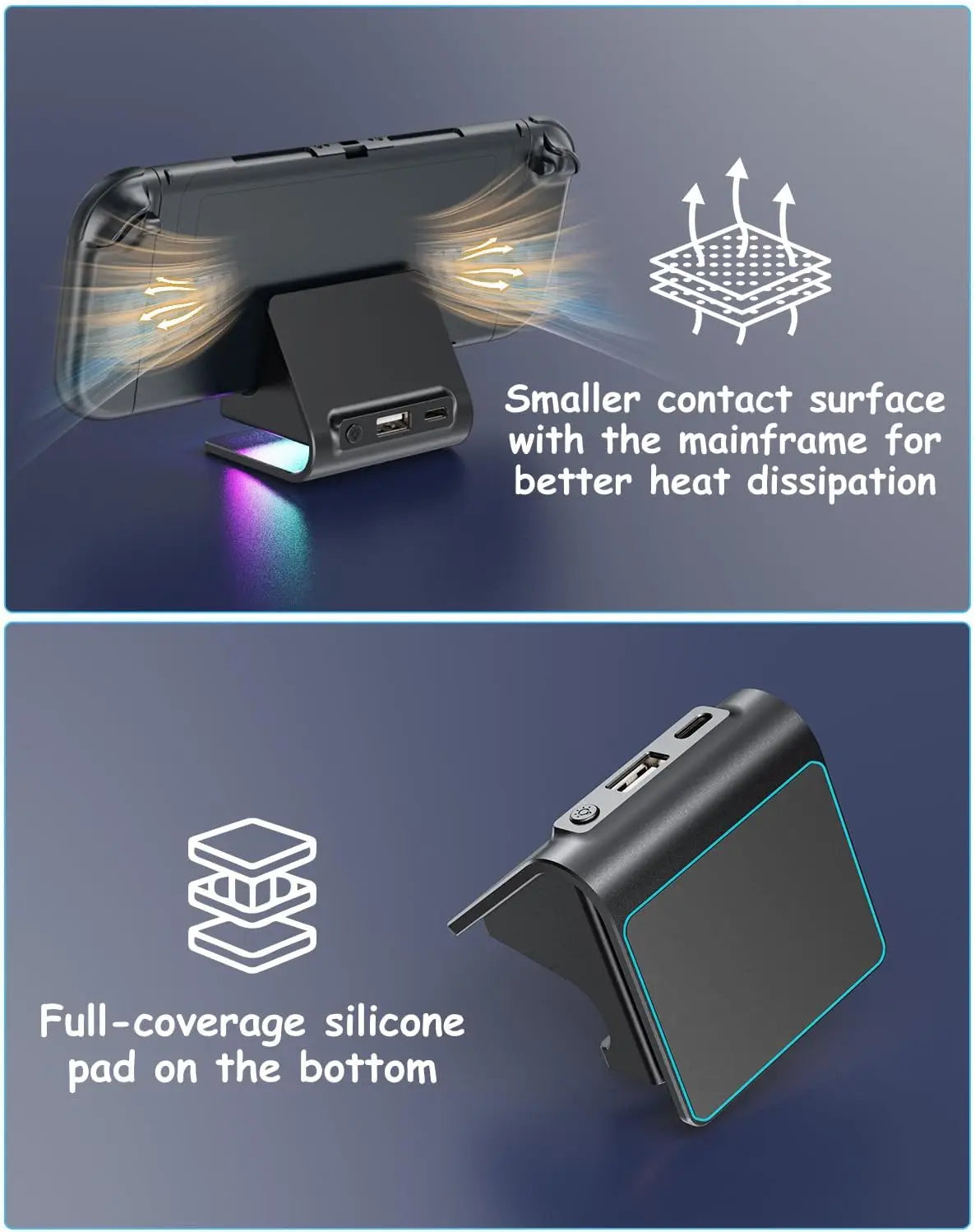 Charger Dock for Switch 2 Joycons Controller Portable Base RGB Charging Stand Station for Switch 2  Game Accessories
