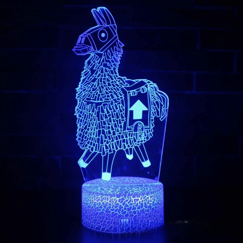 Fortnite 3D Anime Lamp Game Cosplay Patterns LED Night Light Gamer Decoration Kawaii Table Lamp Anime Room Decoration Gift Toy