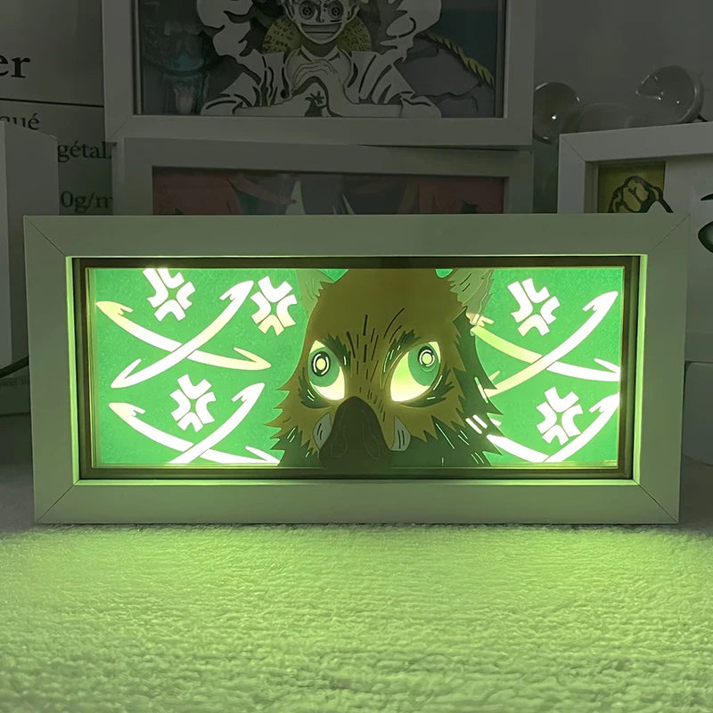 Demon Slayer Kimetsu no Yaiba 3D Light Box Led Anime Kamado Tanjirou light Cartoon colorful light box room bedroom night light