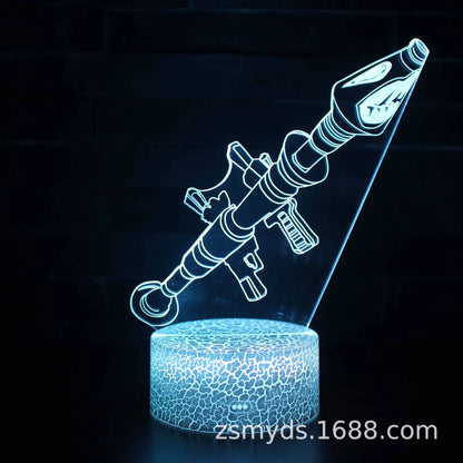 Fortnite 3D Anime Lamp Game Cosplay Patterns LED Night Light Gamer Decoration Kawaii Table Lamp Anime Room Decoration Gift Toy