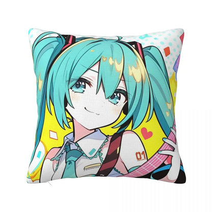 Cushion Covers Anime Hatsune Miku Pillow Case Awesome Decor Pillowcover for Living Room 40*40cm