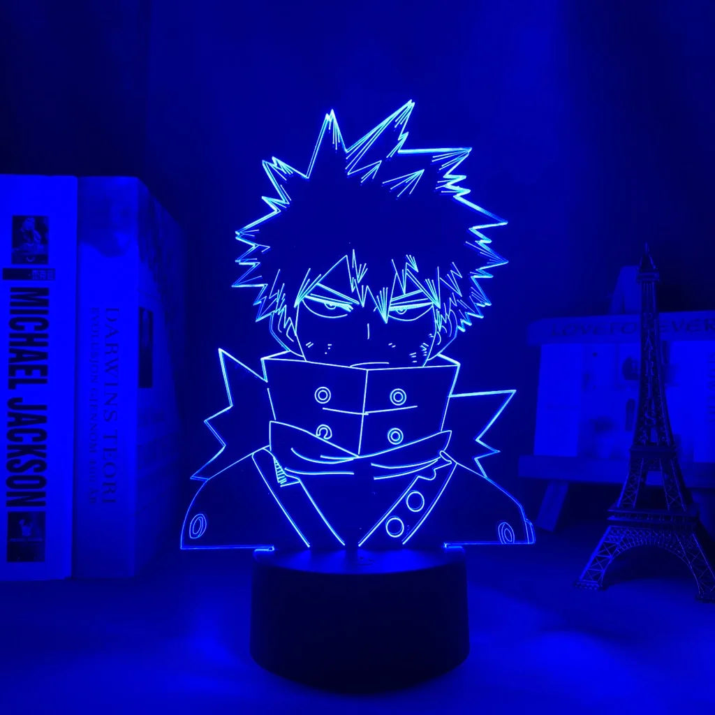 3d Led Night Light Anime My Hero Academia for Bedroom Decor Birthday Gift Manga Gadget My Hero Academia Katsuki Bakugo Lamp 3d