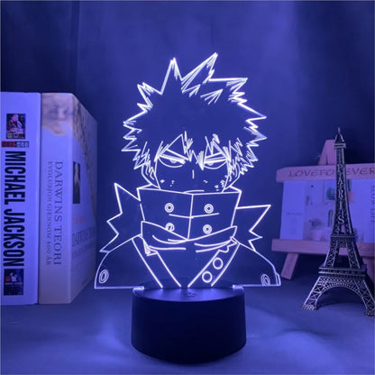 3d Led Night Light Anime My Hero Academia for Bedroom Decor Birthday Gift Manga Gadget My Hero Academia Katsuki Bakugo Lamp 3d