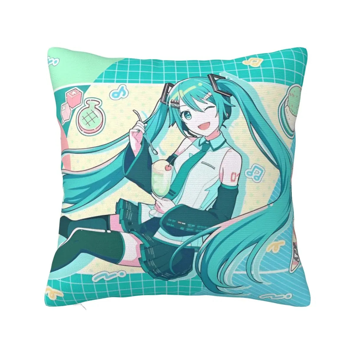 Cushion Covers Anime Hatsune Miku Pillow Case Awesome Decor Pillowcover for Living Room 40*40cm
