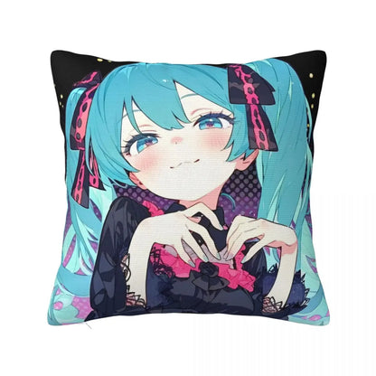 Cushion Covers Anime Hatsune Miku Pillow Case Awesome Decor Pillowcover for Living Room 40*40cm