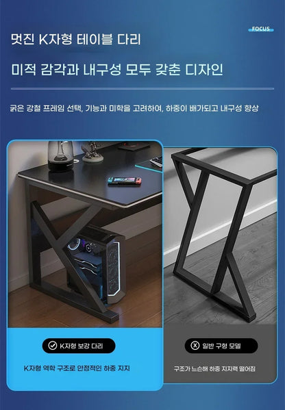 Standing Computer Desk Home Office Gaming Study Laptop Table Steel Frame Escritorios Table Gaming Pc De Oficina Furniture