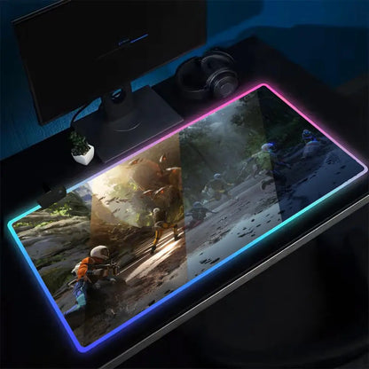 ARC Raiders Mouse Pad Anime Gaming Mouse Pad LED Table Pads Backlit Rubber Desktop XXL RGB Desk Mats