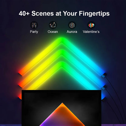 LED Smart Wall Light RGB Light Bar Bluetooth WIFIAPP Control Music Sync DIY Night Light TV Bedroom Game Room Bar Decoration
