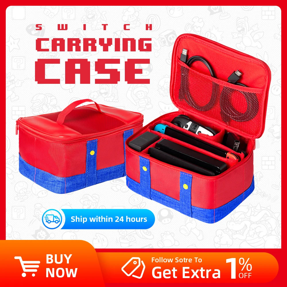 Large Carrying Protective Case for Switch OLED Console Pro Controller Travel Storage Bag Case For Switch Accessories