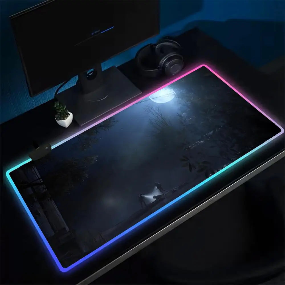 ARC Raiders Mouse Pad Anime Gaming Mouse Pad LED Table Pads Backlit Rubber Desktop XXL RGB Desk Mats