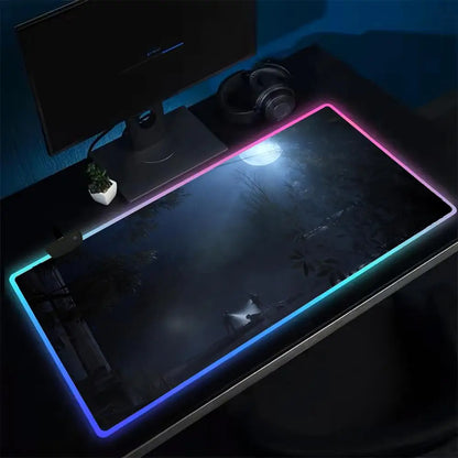 ARC Raiders Mouse Pad Anime Gaming Mouse Pad LED Table Pads Backlit Rubber Desktop XXL RGB Desk Mats