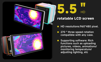 Jungle Leopard Pro Flow 360 ARGB All-In-One LCD SCREEN AIO LIQUID COOLE Water Cooling Radiator 5V3PIN ARGB Fan CPU Liquid Cooler