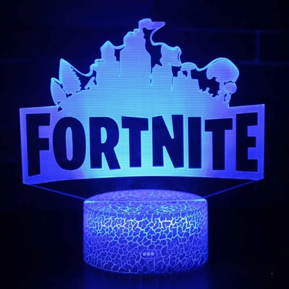 Fortnite 3D Anime Lamp Game Cosplay Patterns LED Night Light Gamer Decoration Kawaii Table Lamp Anime Room Decoration Gift Toy