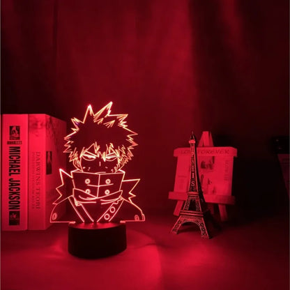 3d Led Night Light Anime My Hero Academia for Bedroom Decor Birthday Gift Manga Gadget My Hero Academia Katsuki Bakugo Lamp 3d
