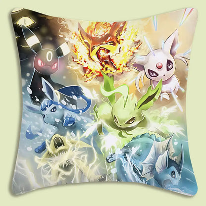 Cushion Covers  Anime P-Pokemon Pillow Covers Cartoon Sofa Decorative Home Double-sided Printing Short Plush Cute Cushion Cover