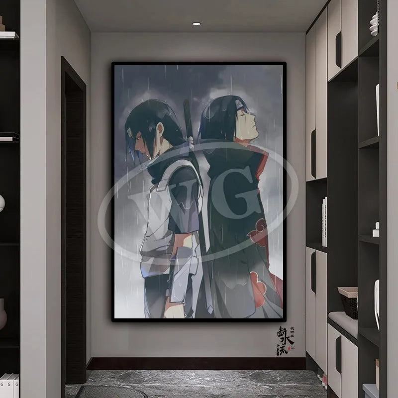 Naruto Anime Decoration Painting, Naruto Kakashi Uchiha Itachi Xiao Organization Poster, Home Entrance Hanging Painting
