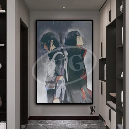 Naruto Anime Decoration Painting, Naruto Kakashi Uchiha Itachi Xiao Organization Poster, Home Entrance Hanging Painting