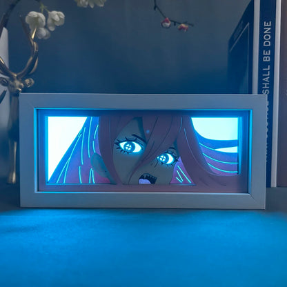 Anime Led Night Light Box Chainsaw Man Power For Hoom Decor Nightlight Paper Cut Shadow Box Manga Gifts For Girls Manga Lightbox