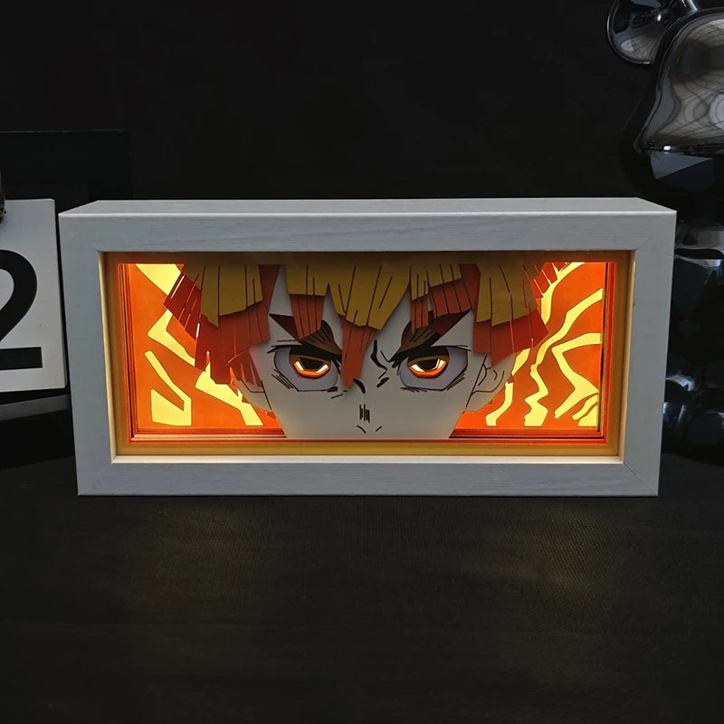 Demon Slayer Kimetsu no Yaiba 3D Light Box Led Anime Kamado Tanjirou light Cartoon colorful light box room bedroom night light