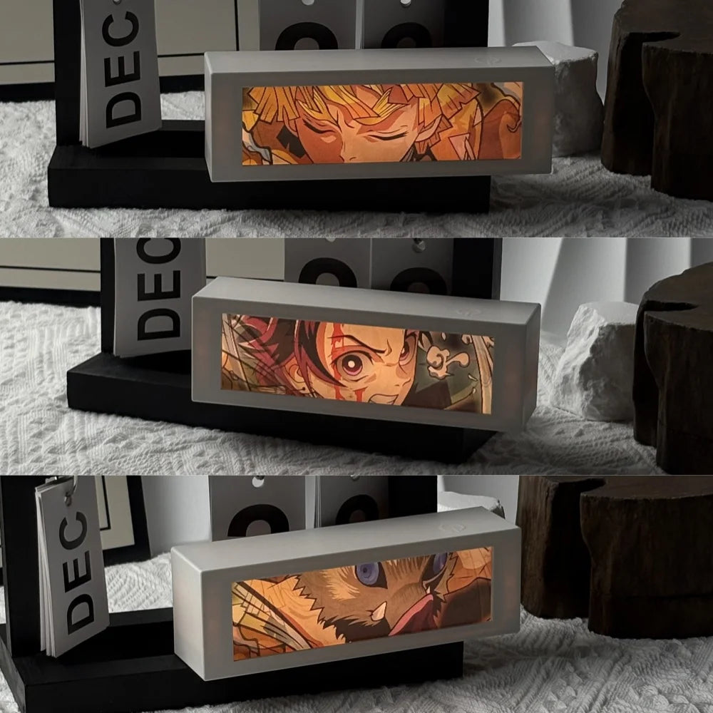 LED Anime Motion Light Box for Bedroom Decoration  Box Birthday Gifts Bedside Night Lamp Table Lamps Room Halloween
