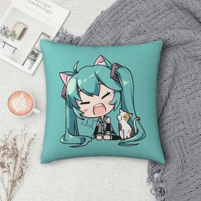 Cushion Covers Anime Hatsune Miku Pillow Case Awesome Decor Pillowcover for Living Room 40*40cm