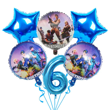 Hot Shooting Game Fortnition Birthday Decoration Disposable Tableware Plate Tablecloh Cup Baby Shower Boys Party Supplies and more