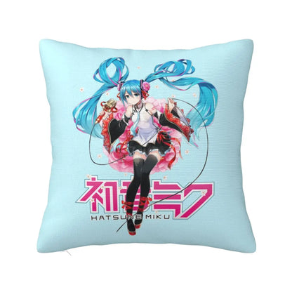 Cushion Covers Anime Hatsune Miku Pillow Case Awesome Decor Pillowcover for Living Room 40*40cm