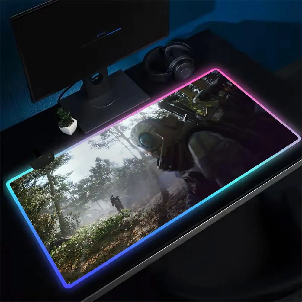 ARC Raiders Mouse Pad Anime Gaming Mouse Pad LED Table Pads Backlit Rubber Desktop XXL RGB Desk Mats
