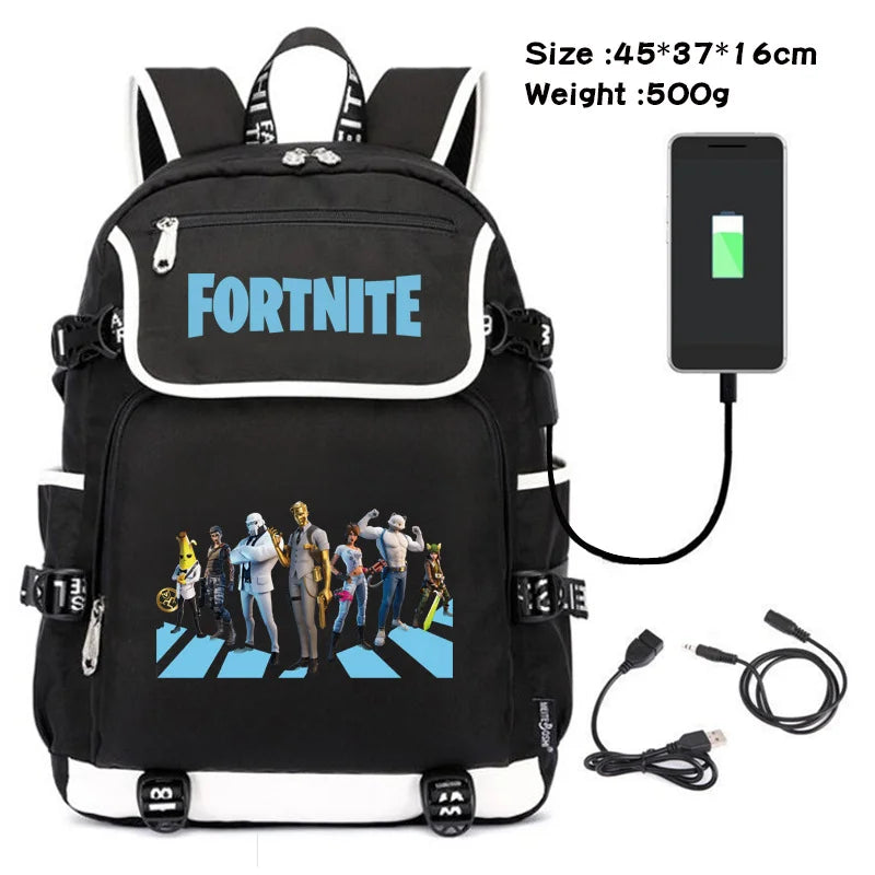 Fortnite Backpack for Girl Boy Student Teenager Rucksack Men Women Anime Cartoon Casual School Bags Travel Mochila Birthday Gift