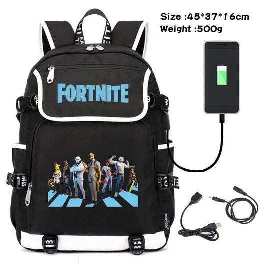 Fortnite Backpack for Girl Boy Student Teenager Rucksack Men Women Anime Cartoon Casual School Bags Travel Mochila Birthday Gift