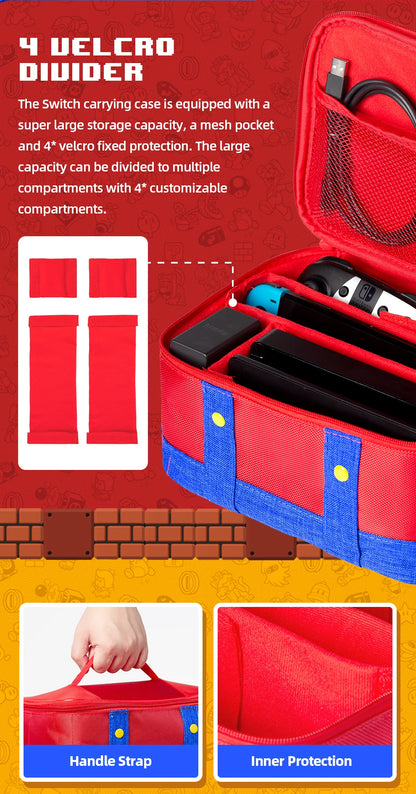 Large Carrying Protective Case for Switch OLED Console Pro Controller Travel Storage Bag Case For Switch Accessories
