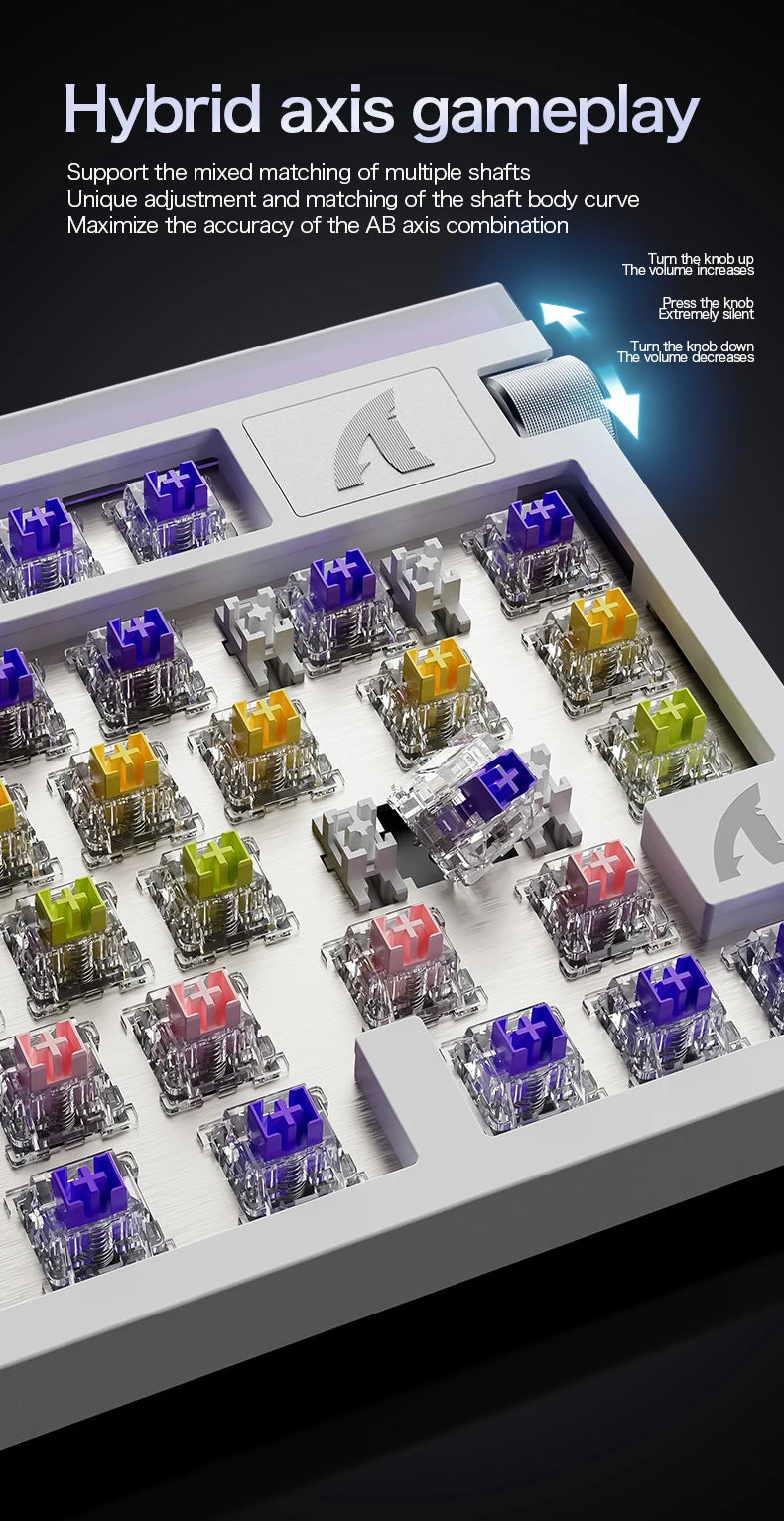 ATTACK SHARK R85 HE Wired 8KHz Magnetic Keyboard,0.005mm RT Accuracy,Support RT/Snap Tap/DKS/MT/TGL,With Custom Lightbox