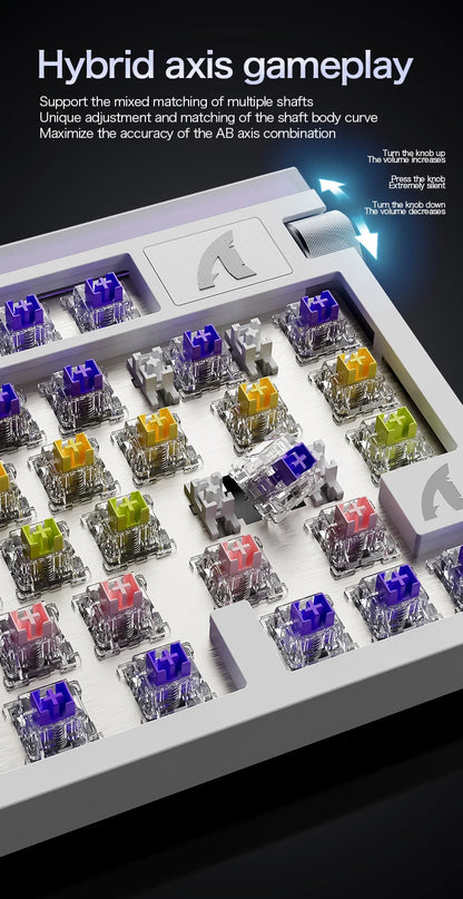 ATTACK SHARK R85 HE Wired 8KHz Magnetic Keyboard,0.005mm RT Accuracy,Support RT/Snap Tap/DKS/MT/TGL,With Custom Lightbox