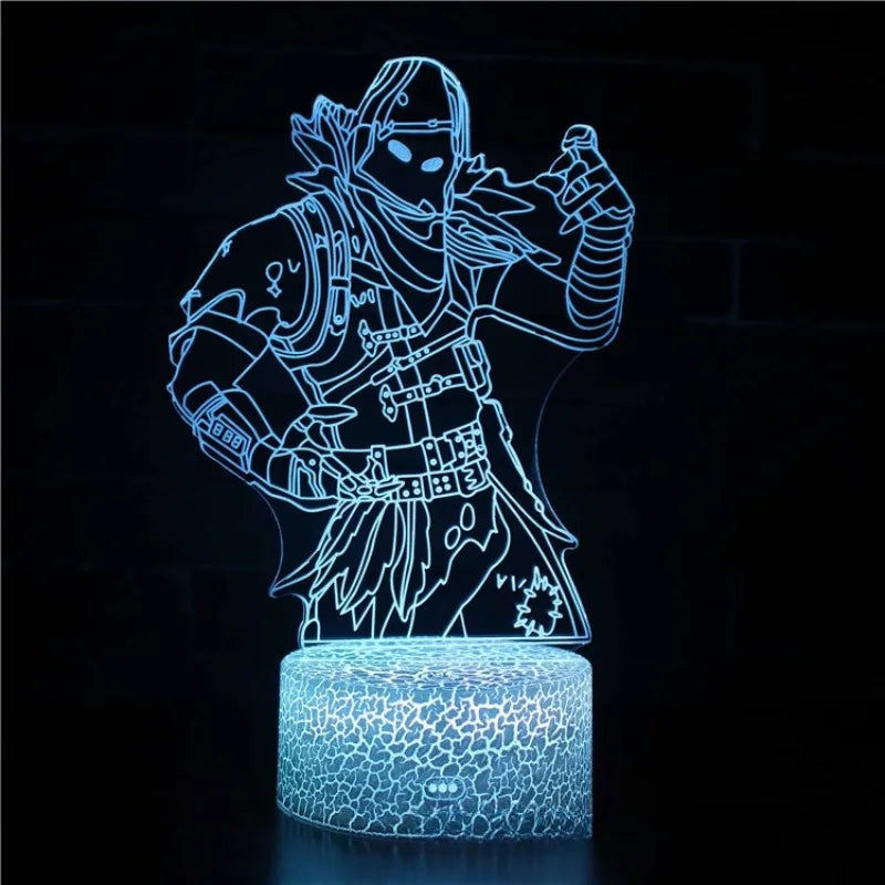 Fortnite 3D Anime Lamp Game Cosplay Patterns LED Night Light Gamer Decoration Kawaii Table Lamp Anime Room Decoration Gift Toy